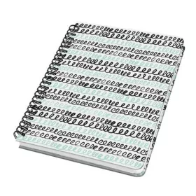   Spirálfüzet, 162x215 mm, pontrácsos, 60 lap, keményfedeles, SIGEL "Jolie", Curly Mint