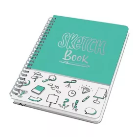   Spirálfüzet, 162x215 mm, pontrácsos, 60 lap, keményfedeles, SIGEL "Jolie", Sketch Book