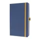 Jegyzetfüzet, exkluzív, A5, vonalas, 88 lap, keményfedeles, SIGEL "Linescape", kék-sárga