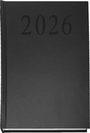 Naptár, tervező, A5, napi, 2027, fekete