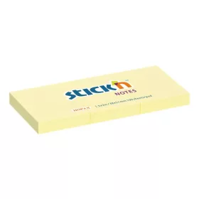   Öntapadó jegyzettömb, 38x51 mm, 3x100 lap, STICK N, pasztellsárga