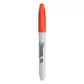   Alkoholos marker, 1 mm, kúpos, SHARPIE "Fine Point", narancs