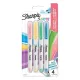 Filctoll készlet, vágott,  SHARPIE "S-Note", 4 különböző szín
