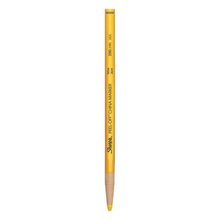 Jelölőceruza, 2,0 mm, SHARPIE "Peel-Off China marker", sárga