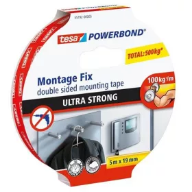   Ragasztószalag, kétoldalas, ultra erős, 19 mm x 5 m, TESA "Powerbond"