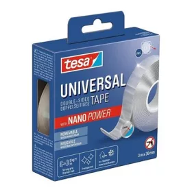  Ragasztószalag, kétoldalas, visszaszedhető, átlátszó, 30 mm x 3 m, TESA "Universal Nanotape"