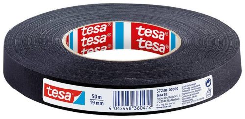 Ragasztószalag, textil erősítésű, 19 mm x 50 m, TESA "Extra Power", fekete