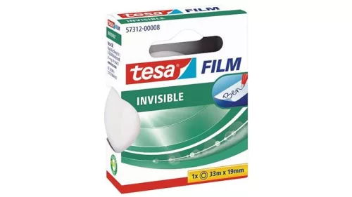Ragasztószalag, írható, 19 mm x 33 m, TESA "tesafilm®", átlátszó
