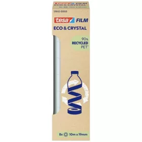   Ragasztószalag, 8 db 19 mm x 10 m, TESA "Eco&Crystal", átlátszó
