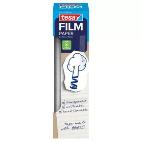   Ragasztószalag, írható, papír, 19 mm x 10 m, TESA "tesafilm®", átlátszó