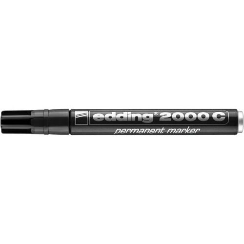 Alkoholos marker, 1,5-3 mm, kúpos, EDDING "2000", fekete
