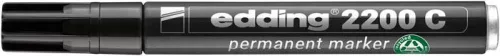 Alkoholos marker, 1-5 mm, vágott, EDDING "2200", fekete