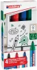 Flipchart marker készlet, 1,5-3 mm, kúpos, EDDING "380", 4 különböző szín