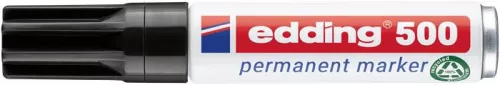 Alkoholos marker, 2-7 mm, vágott, EDDING "500", fekete