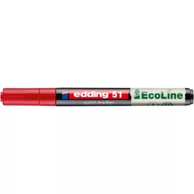 Lakkmarker, 1-2 mm, EDDING "51", piros