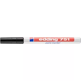Lakkmarker, 1-2 mm, EDDING "751", fekete