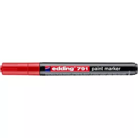Lakkmarker, 1-2 mm, EDDING "791", piros
