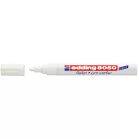   Gumijelölő marker, 2-4 mm, kúpos, EDDING "8050", fehér
