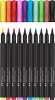 Ecsetirón készlet, FABER-CASTELL "Black Edition" 10 különböző szín