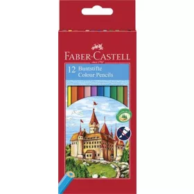 Színes ceruza készlet, hatszögletű, FABER-CASTELL "Classic", 12 különböző szín