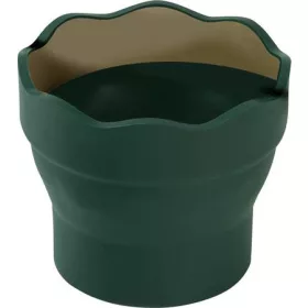   Ecsettál, műanyag, FABER-CASTELL "Click&Go", zöld