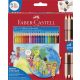 Színes ceruza készlet, háromszögletű, FABER-CASTELL "Children of the world", 20+6 különböző szín