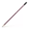 Grafitceruza radírral, B, háromszögletű, FABER-CASTELL "Grip 2001", rózsaszín