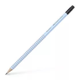 Grafitceruza radírral, B, háromszögletű, FABER-CASTELL "Grip 2001", égkék