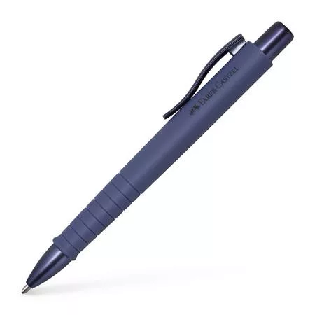 Golyóstoll, 1 mm, XB, nyomógombos tolltest, kék alkonyat tolltest, FABER-CASTELL "Poly Ball Urban", kék