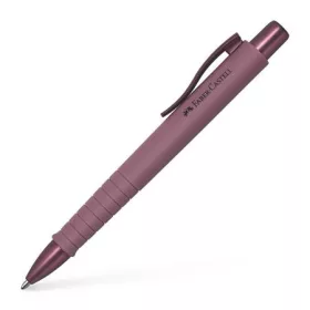   Golyóstoll, 1 mm, XB, nyomógombos tolltest, bordó tolltest, FABER-CASTELL "Poly Ball Urban", kék