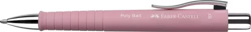 Golyóstoll, 1 mm, XB, nyomógombos, rózsaszín tolltest, FABER-CASTELL "Poly Ball", kék