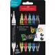 Dekormarker készlet, 1,0/3,0 mm, kétvégű, akril, FABER-CASTELL "Shake&Paint", 6 különböző szín