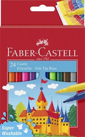 Filctoll készlet, FABER-CASTELL, 24 különböző szín "Castle"