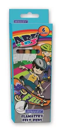 Filctoll készlet, GRANIT "Arti Kids", 6 különböző szín