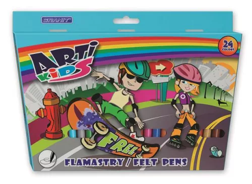 Filctoll készlet, GRANIT "Arti Kids", 24 különböző szín