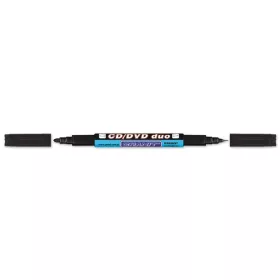   Alkoholos marker, CD/DVD, 0,4/1,5-2,5 mm, kúpos, kétvégű, GRANIT "Piccolo M830", fekete