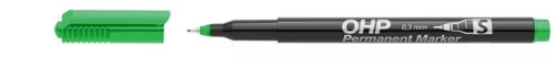Alkoholos marker, OHP, 0,3 mm, S, ICO, zöld
