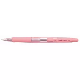   Golyóstoll, 0,7 mm, nyomógombos, rózsaszín tolltest, PENAC "SleekTouch", kék