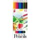 Színes ceruza készlet, hatszögletű, ICO "Süni", 12 különböző szín