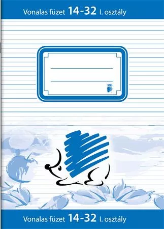 Füzet, tűzött, A5, vonalas, 32 lap, 1. osztály, ICO "Süni", "14-32"