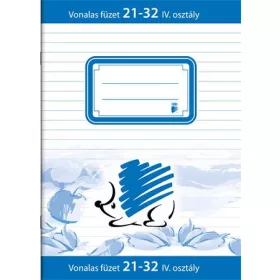   Füzet, tűzött, A5, vonalas, 32 lap, 4-8. osztály, ICO "Süni", "21-32"