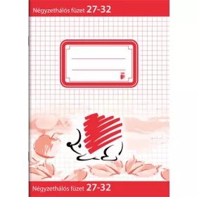   Füzet, tűzött, A5, kockás, 32 lap, ICO "Süni", "27-32"