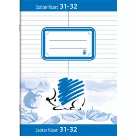   Füzet, tűzött, A5, szótár, 32 lap, ICO "Süni", "31-32"