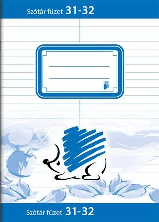 Füzet, tűzött, A5, szótár, 32 lap, ICO "Süni", "31-32"