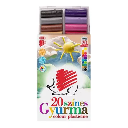 Gyurma, 400 g, ICO "Süni", 20 különböző szín