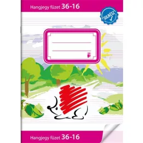 Füzet, tűzött, A5, hangjegy, 16 lap, ICO "Süni Sulikész", "36-16"