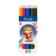 Színes ceruza készlet, hatszögletű, ICO "Creative Kids", 12 különböző szín