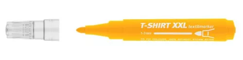 Textilmarker, 1-3 mm, kúpos, ICO "XXL T-Shirt", sárga