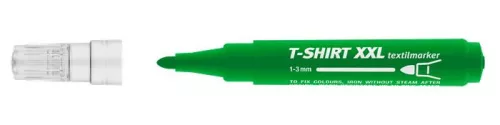 Textilmarker, 1-3 mm, kúpos, ICO "XXL T-Shirt", zöld