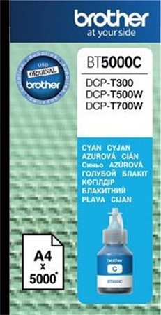BT5000C Tinta DCP T-300, 500W, 700W nyomtatókhoz, BROTHER, cián, 5k
